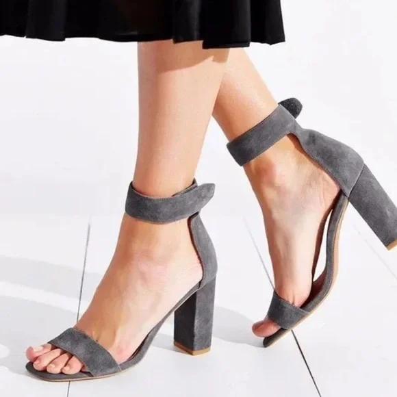 Jeffrey Campbell Holvey Suede Sandal Heel Size 8 - Picture 2 of 8